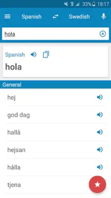 Spanish-Swedish Dictionary android App screenshot 7